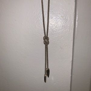 Silver knot necklace